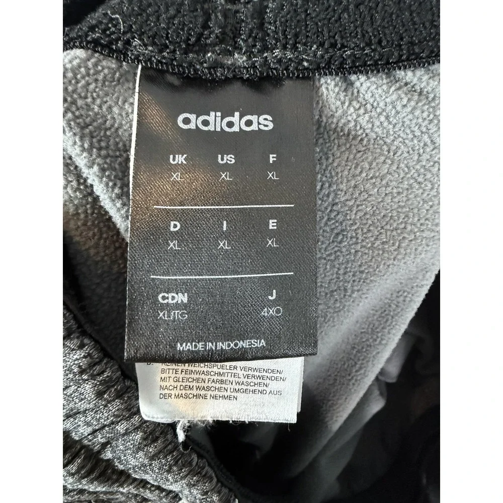 Adidas Sweatpants Mens XL Gray Fleece 3 Stripe Track Joggers Gym Athletic Men